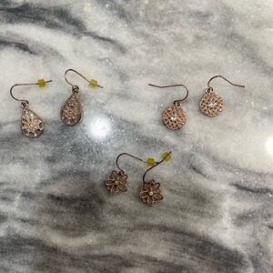 Rose gold earrings